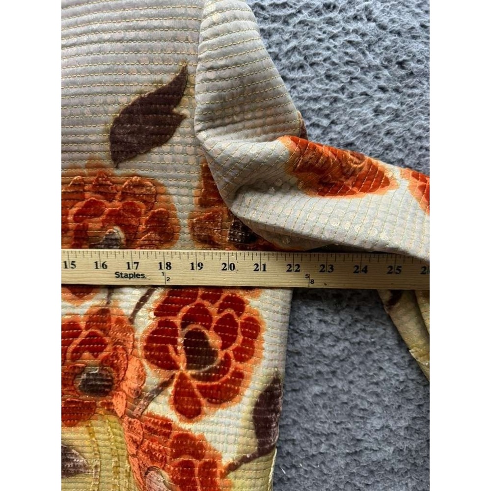 Aurora Ruffolo Christian Ruperto New York Floral Embroidered Cardigan Womens M/L - Picture 8 of 10